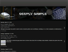 Tablet Screenshot of deeplysimple.net